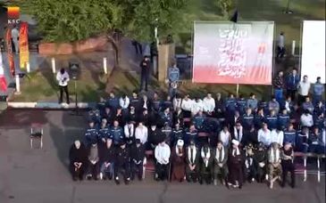 ویدیو: نماهنگ صبحگاه مشترک مدافعان تولیدو امنیت گروه فولاد خوزستان و بسیجیان