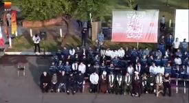 ویدیو: نماهنگ صبحگاه مشترک مدافعان تولیدو امنیت گروه فولاد خوزستان و بسیجیان