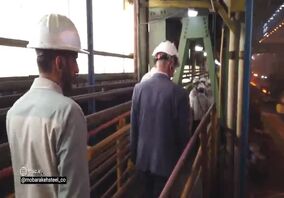 ویدیو: بازدید رئیس هیئت‌عامل ایمیدرو از خطوط تولید و طرح‌های توسعه فولاد مبارکه