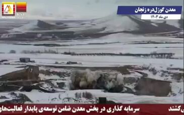 ویدیو:اجرای عملیات آتش‌باری در معدن سنگ آهن گوزل دره زنجان 